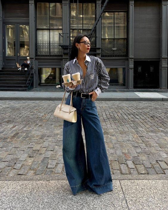 Finally , The Wide Leg Jeans Outfits You Want Try Now - CLOSS FASHION